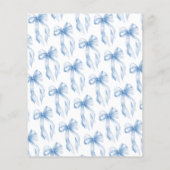 Papier BUDGET Blue Bow Elle noue la Fête des mariées de n (Dos)