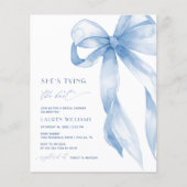 Papier BUDGET Blue Bow Elle noue la Fête des mariées de n (Devant)