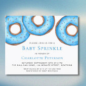 Papier Budget Blue Donuts Garçon Baby Sprinkle Invitation