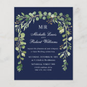 Papier BUDGET Blue FLORAL Arche été Printemps mariage (Devant)