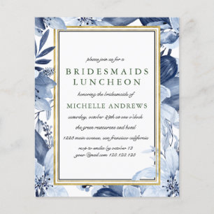 Papier BUDGET Blue Garden Bridesservantes Mariage de déje