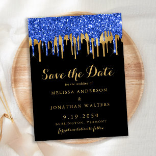Papier Budget Blue Gold Black Parties scintillant Drives 