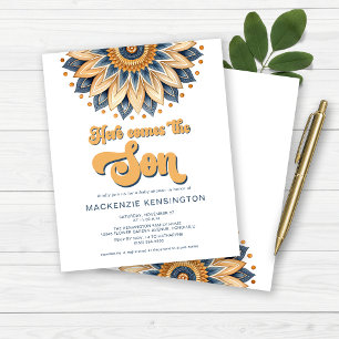 Papier Budget Blue Gold Voici Le Baby shower Son