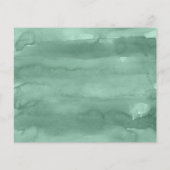 Papier Budget Blue Green Branch Mariage Photo Invitation (Dos)