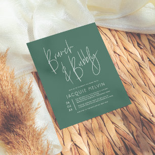 Papier Budget Blue & Green Brunch & Bubbly Fête des marié