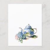 Papier Budget Blue Hydrangea Baby shower Tea Party (Dos)