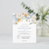 Papier Budget - Blue Marigold Fleurs sauvages Mariage Inv (Debout devant)