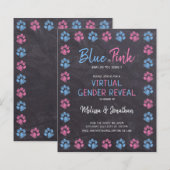 Papier Budget Blue Rose Empreintes de pattes Révélation v (Devant / Derrière)