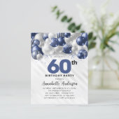 Papier Budget Blue Silver Balloon Parties scintillant 60e (Debout devant)