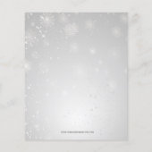 Papier Budget Blue Snowflake Invitation de la douche nupt (Dos)