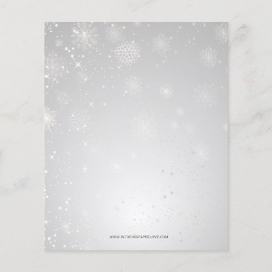 Papier Budget Blue Snowflake Invitation de la douche nupt (Dos)