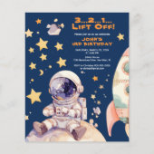 Papier Budget Blue Space Star Galaxy Anniversaire des ast (Devant)