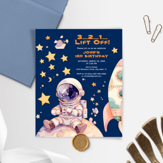 Papier Budget Blue Space Star Galaxy Anniversaire des ast