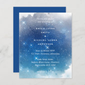 Papier Budget Blue Starry Nights Twinkétoiles Mariage (Devant / Derrière)