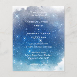 Papier Budget Blue Starry Nights Twinkétoiles Mariage