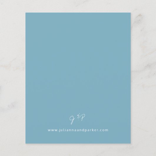 Papier Budget Blue Summer MOD Calligraphie Mariage (Dos)