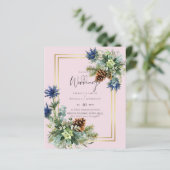 Papier BUDGET Blue Thistle Eucalyptus Mariage Wonderland (Debout devant)