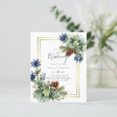 Papier BUDGET Blue Thistle Eucalyptus Mariage Wonderland (Debout devant)