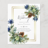 Papier BUDGET Blue Thistle Eucalyptus Mariage Wonderland (Devant)