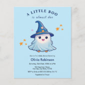 Papier Budget Blue Un Petit Boo Baby shower Invitation (Devant)