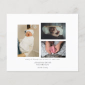 Papier Budget Blue Welcome Multi Photo Baby Faire-part (Dos)