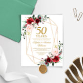 Papier Budget Blush & Bourgogne Mariage Anniversaire Invi