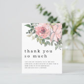 Papier Budget Blush Florals Nouveau photo Merci (Debout devant)