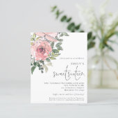 Papier Budget Blush Florals Sweet 16 Invitation (Debout devant)