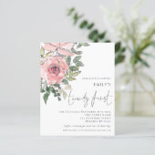 Papier Budget Blush Florals Vingt et unième Invitation d' (Debout devant)