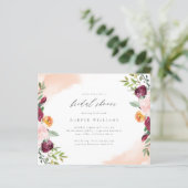 Papier Budget Blush Marine Floral Fête des mariées botani (Debout devant)