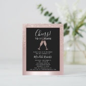 Papier Budget Blush Parties scintillant 21e anniversaire (Debout devant)