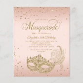 Papier BUDGET Blush Parties scintillant or rose mascarade (Devant)