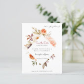 Papier Budget Blush & Peach Floral Rustic Enregistrer la  (Debout devant)