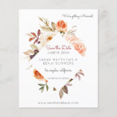 Papier Budget Blush & Peach Floral Rustic Enregistrer la  (Devant)