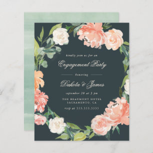 Papier Budget Blush Peonies & Eucalyptus Engagement Party