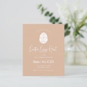 Papier Budget Blush Pink Easter Invitation de chasse aux (Debout devant)