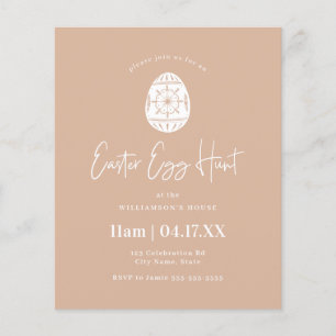 Papier Budget Blush Pink Easter Invitation de chasse aux 