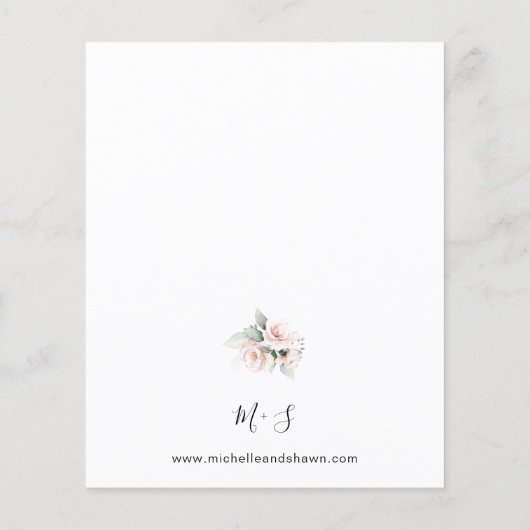 Papier Budget Blush Pink & Eucalyptus Floral Mariage 2 (Dos)