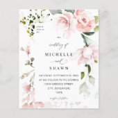 Papier Budget Blush Pink & Eucalyptus Floral Mariage 2 (Devant)