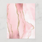 Papier Budget Blush Pink Gold Agate Faire-part de mariage (Dos)
