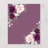 Papier Budget Blush & Purple Rose 80 Anniversaire Invitat (Dos)