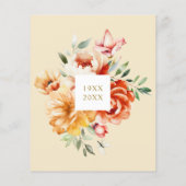 Papier Budget Blush & Red Invitation du 50e anniversaire (Dos)