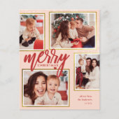 Papier Budget Blush & Red Joyeux Noël 4 Photo Collage (Devant)