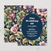 Papier Budget Blush rose Aquarelle Floral Peony Mariage (Devant / Derrière)