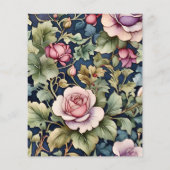 Papier Budget Blush rose Aquarelle Floral Peony Mariage (Dos)