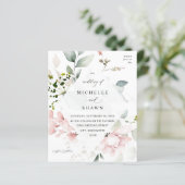 Papier Budget Blush rose & Eucalyptus Mariage Floral (Debout devant)