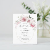 Papier Budget Blush rose Fête des mariées florale 2 (Debout devant)