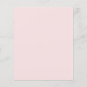 Papier Budget Blush rose Floral Anniversaire Dîner Invita (Dos)