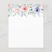Papier Budget Blush rose Floral Baby Sprinkle Invitation (Dos)