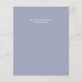 Papier Budget Blush rose Floral Dusty Blue Mariage (Dos)